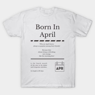 Born in April T-Shirt